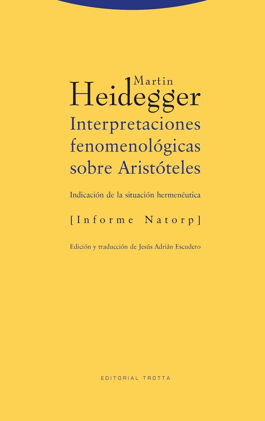 INTERPRETACIONES FENOMENOLOGICAS SOBRE ARISTOTELES | 9788481645521 | HEIDEGGER, MARTIN | Llibres.cat | Llibreria online en català | La Impossible Llibreters Barcelona