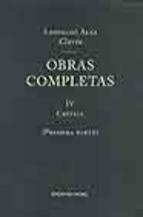 OBRAS COMPLETAS CLARIN VOL.4 PRIMERA PARTE | 9788484590538 | CLARIN, LEOPOLDO ALAS | Llibres.cat | Llibreria online en català | La Impossible Llibreters Barcelona