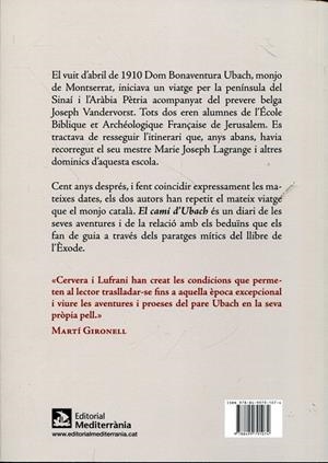 El camí d'Ubach. De Montserrat al Sinaí cent anys després | 9788499791074 | Cervera Valls, Jordi; Lufrani, Riccardo | Llibres.cat | Llibreria online en català | La Impossible Llibreters Barcelona