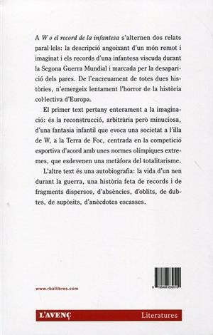 W o el record de la infantesa | 9788488839510 | Perec, Georges | Llibres.cat | Llibreria online en català | La Impossible Llibreters Barcelona