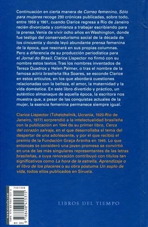 Sólo para mujeres | 9788498415315 | Lispector, Clarice | Llibres.cat | Llibreria online en català | La Impossible Llibreters Barcelona