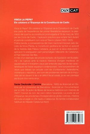 Visca la pepa? Els catalans a l'Espanya de la Constitució de Cadis | 9788493965037 | Deulonder i Camins, Xavier | Llibres.cat | Llibreria online en català | La Impossible Llibreters Barcelona