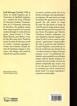 Escriure la vida i la mort. Funció i sentit de l'alquímia poètica en el món actual | 9788499752426 | Marrugat Domènech, Jordi | Llibres.cat | Llibreria online en català | La Impossible Llibreters Barcelona