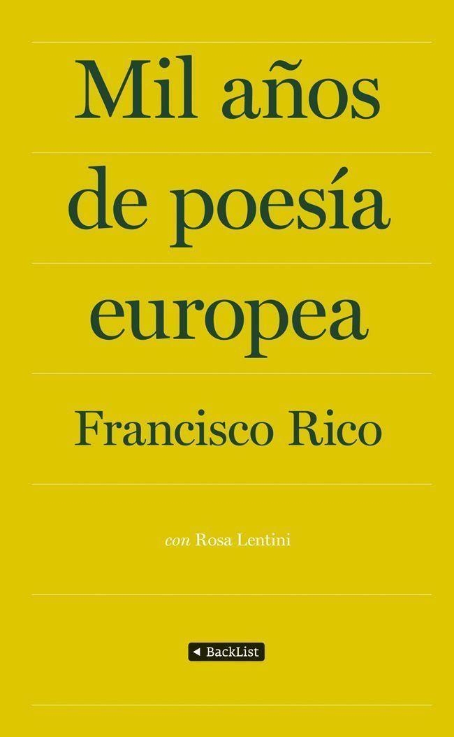 1000 AÑOS DE POESIA EUROPEA | 9788408009870 | FRANCISCO RICO | Llibres.cat | Llibreria online en català | La Impossible Llibreters Barcelona