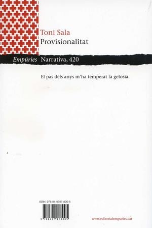 Provisionalitat | 9788497878005 | Sala, Toni | Llibres.cat | Llibreria online en català | La Impossible Llibreters Barcelona