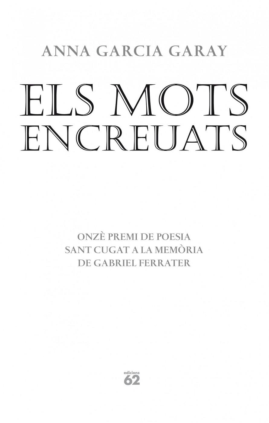 Els mots encreuats | 9788429770575 | Garcia Garay, Anna | Llibres.cat | Llibreria online en català | La Impossible Llibreters Barcelona