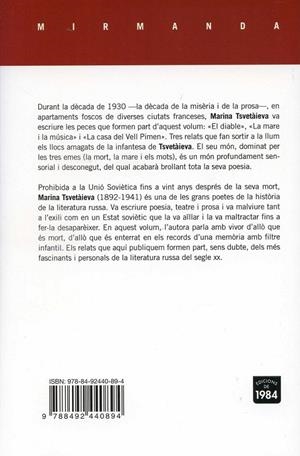 El diable i altres relats | 9788492440894 | Tsvetàieva, Marina | Llibres.cat | Llibreria online en català | La Impossible Llibreters Barcelona