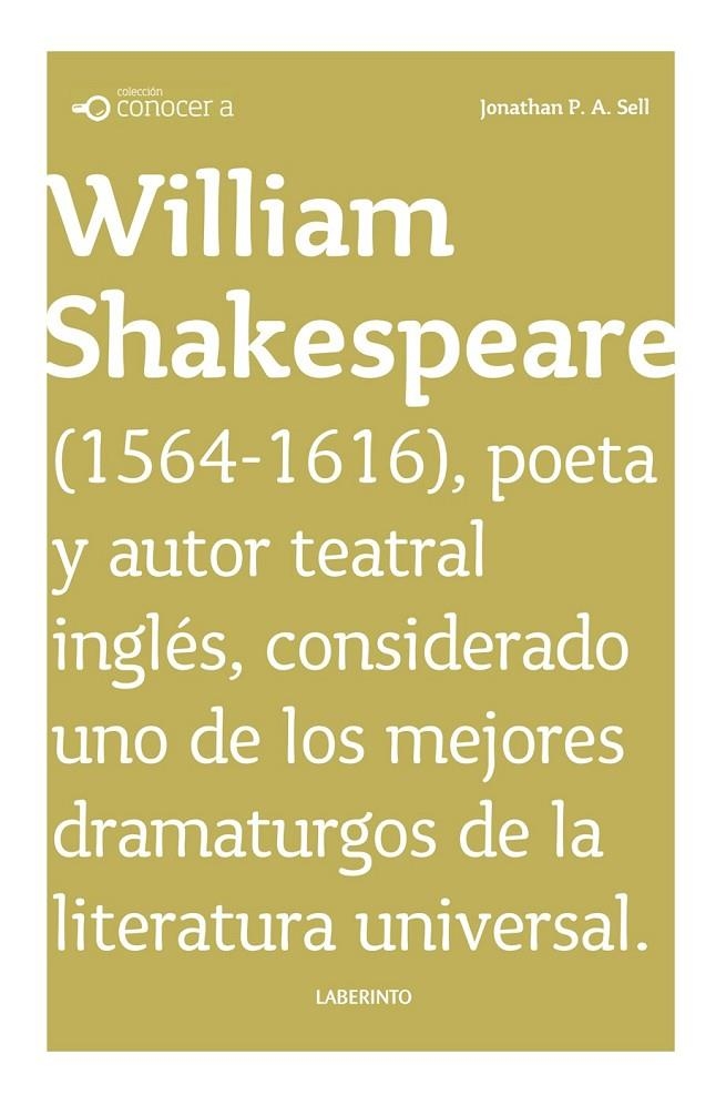 Conocer a: William Shakespeare | 9788484835165 | Sell, Jonathan P. A. | Llibres.cat | Llibreria online en català | La Impossible Llibreters Barcelona