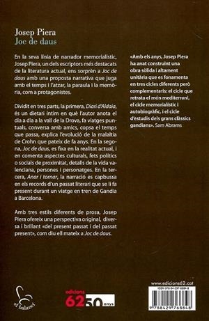 Joc de daus | 9788429768848 | Piera, Josep | Llibres.cat | Llibreria online en català | La Impossible Llibreters Barcelona