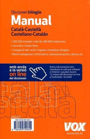 Diccionari Manual català-castellà/ castellà-català | 9788499740645 | Diversos | Llibres.cat | Llibreria online en català | La Impossible Llibreters Barcelona