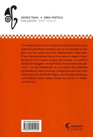 Obra poètica | 9788492405480 | Trakl, Georg | Llibres.cat | Llibreria online en català | La Impossible Llibreters Barcelona