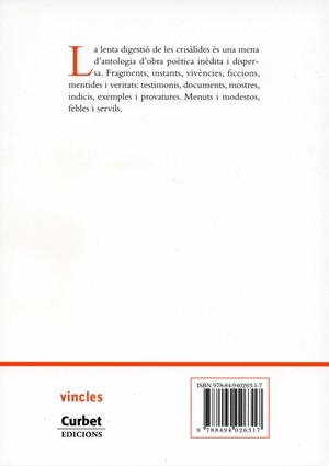 La lenta digestió de les crisàlides | 9788494026317 | Lucero, Lluís | Llibres.cat | Llibreria online en català | La Impossible Llibreters Barcelona