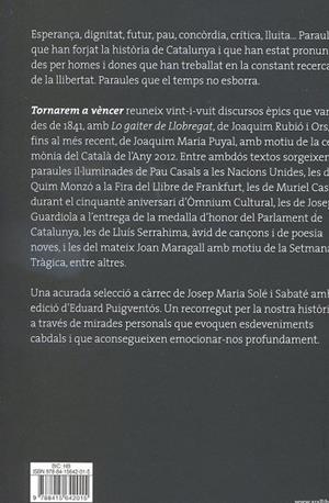 Tornarem a vèncer. Grans discursos de grans catalans | 9788415642015 | Solé i Sabaté, Josep Maria | Llibres.cat | Llibreria online en català | La Impossible Llibreters Barcelona