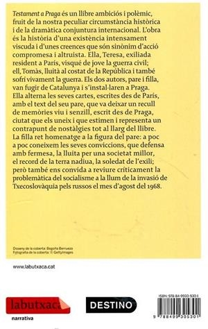 Testament a Praga | 9788499305301 | Pàmies, Teresa | Llibres.cat | Llibreria online en català | La Impossible Llibreters Barcelona