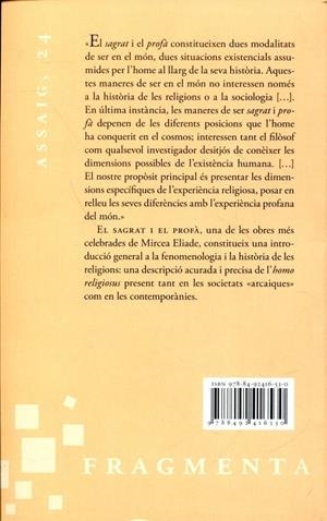 El sagrat i el profà | 9788492416530 | Eliade, Mircea | Llibres.cat | Llibreria online en català | La Impossible Llibreters Barcelona