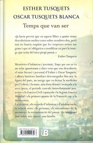 Temps que van ser | 9788402420930 | Tusquets, Esther; Tusquets, Oscar | Llibres.cat | Llibreria online en català | La Impossible Llibreters Barcelona