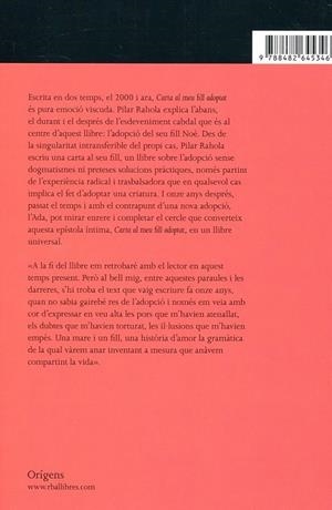 Carta al meu fill adoptat | 9788482645346 | Rahola, Pilar | Llibres.cat | Llibreria online en català | La Impossible Llibreters Barcelona