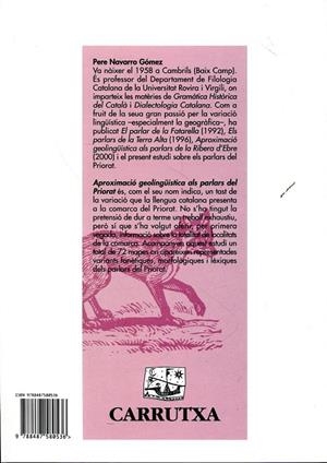 Aproximació geolingüística als parlars del Priorat | 9788487580536 | PERE NAVARRO GÓMEZ | Llibres.cat | Llibreria online en català | La Impossible Llibreters Barcelona