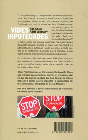 Vides hipotecades | 9788415002963 | Colau, Ada ; Alemany, Adrià | Llibres.cat | Llibreria online en català | La Impossible Llibreters Barcelona