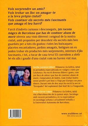 501 racons màgics de Barcelona que has de conèixer abans de morir | 9788415224280 | Lorenzo Gibert, Cecília/Claver López, Núria | Llibres.cat | Llibreria online en català | La Impossible Llibreters Barcelona