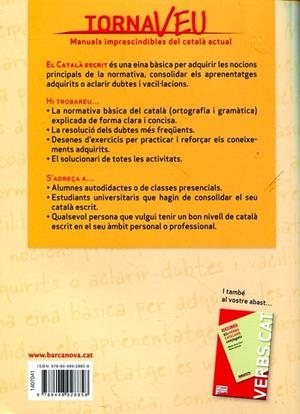 El català escrit. Manual d'autoaprenentatge | 9788448928858 | Comelles, Salvador; Garcia i Balasch, Teresa; Vilà i Comajoan, Carme | Llibres.cat | Llibreria online en català | La Impossible Llibreters Barcelona