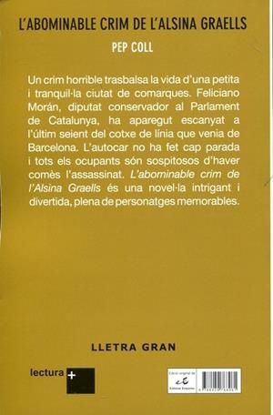 L'abominable crim de l'Alsina Graells | 9788429768961 | Coll, Pep | Llibres.cat | Llibreria online en català | La Impossible Llibreters Barcelona