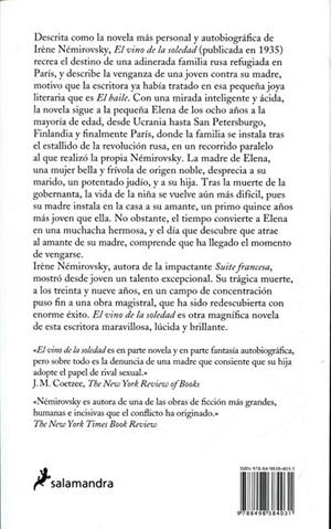 El vino de la soledad | 9788498384031 | Némirovsky, Irène | Llibres.cat | Llibreria online en català | La Impossible Llibreters Barcelona