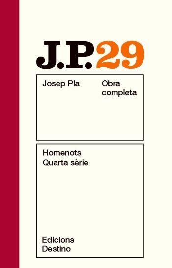 Homenots. Quarta sèrie. Obra completa vol 29 | 9788497101691 | Pla, Josep | Llibres.cat | Llibreria online en català | La Impossible Llibreters Barcelona