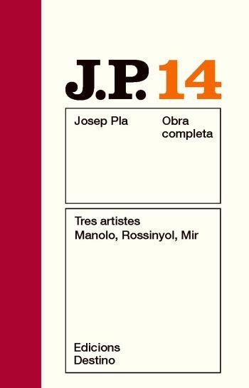 Tres artistes. Obra completa vol 14 | 9788497101547 | Pla, Josep | Llibres.cat | Llibreria online en català | La Impossible Llibreters Barcelona