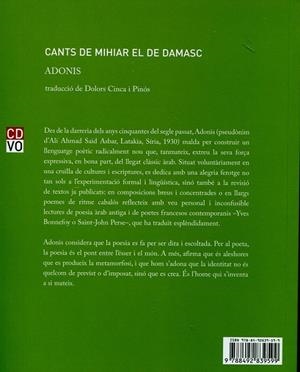 Cants de Mihiar el de Damasc | 9788492839599 | Adonis | Llibres.cat | Llibreria online en català | La Impossible Llibreters Barcelona