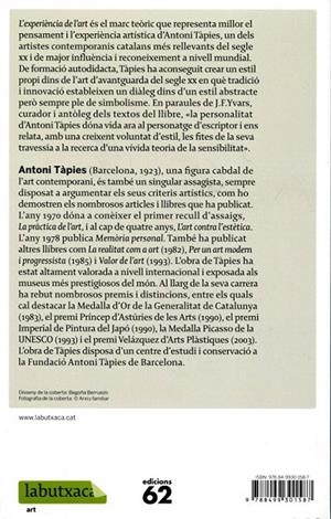 L'experiència de l'art | 9788499301587 | Tàpies, Antoni | Llibres.cat | Llibreria online en català | La Impossible Llibreters Barcelona