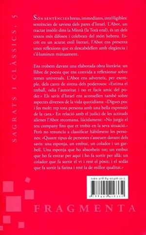 La saviesa dels pares d'Israel. El Tractat Abot de la Misnà | 9788492416332 | Anònim | Llibres.cat | Llibreria online en català | La Impossible Llibreters Barcelona