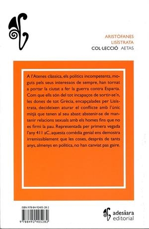 Lisístrata | 9788492405282 | Aristòfanes | Llibres.cat | Llibreria online en català | La Impossible Llibreters Barcelona