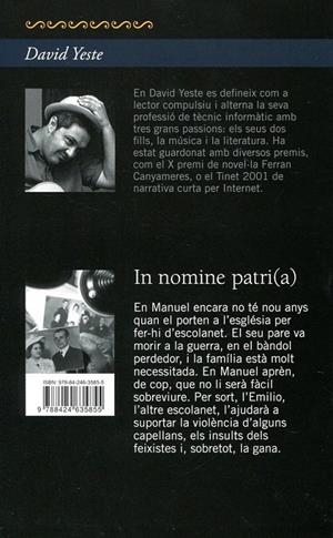 In nomine patri(a) | 9788424635855 | Yeste, David | Llibres.cat | Llibreria online en català | La Impossible Llibreters Barcelona