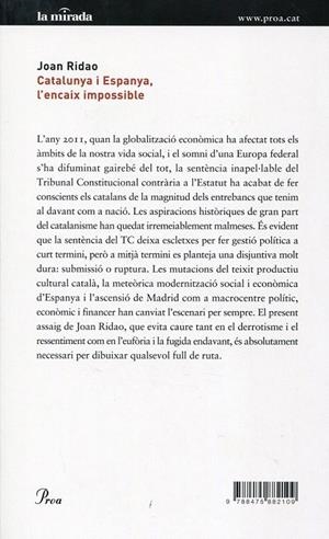 Catalunya i Espanya, l'encaix impossible | 9788475882109 | Ridao, Joan | Llibres.cat | Llibreria online en català | La Impossible Llibreters Barcelona