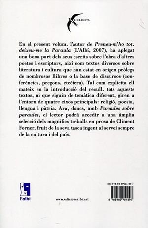 Paraules sobre paraules. Pròlegs i discursos | 9788489751897 | Forner, Climent | Llibres.cat | Llibreria online en català | La Impossible Llibreters Barcelona