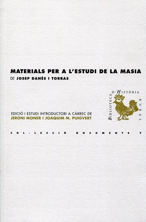 Materials per a l'estudi de la masia | 9788499840840 | Danés i Torras, Josep | Llibres.cat | Llibreria online en català | La Impossible Llibreters Barcelona