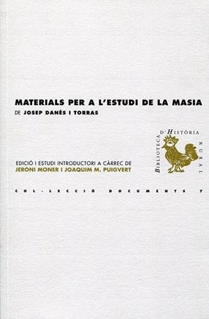 Materials per a l'estudi de la masia | 9788499840840 | Danés i Torras, Josep | Llibres.cat | Llibreria online en català | La Impossible Llibreters Barcelona