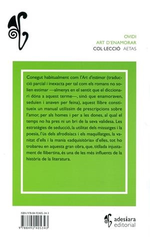 Art d'enamorar | 9788492405343 | Ovidi | Llibres.cat | Llibreria online en català | La Impossible Llibreters Barcelona