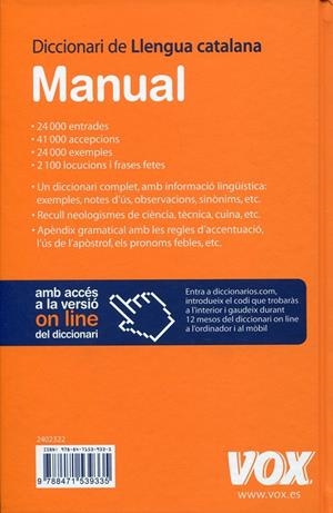 Diccionari manual de la llengua catalana (Ed. 2011) | 9788471539335 | Diversos | Llibres.cat | Llibreria online en català | La Impossible Llibreters Barcelona