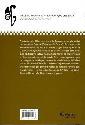 La part que ens toca | 9788492405367 | Manning, Frederic | Llibres.cat | Llibreria online en català | La Impossible Llibreters Barcelona