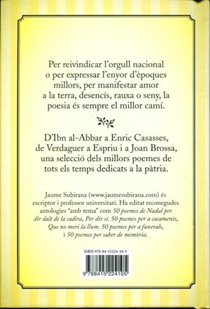 El meu país 50 odes a la pàtria  | 9788415224105 | A cura de Jaume Subirana | Llibres.cat | Llibreria online en català | La Impossible Llibreters Barcelona