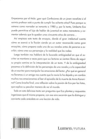 Confesiones de un joven novelista | 9788426419422 | Eco, Umberto | Llibres.cat | Llibreria online en català | La Impossible Llibreters Barcelona