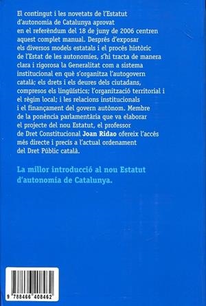 Curs de dret públic de Catalunya | 9788466408462 | Ridao, Joan | Llibres.cat | Llibreria online en català | La Impossible Llibreters Barcelona