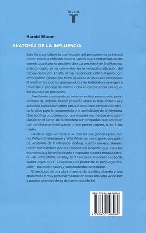 anatomía de la influencia | 9788430608089 | Bloom, Harold | Llibres.cat | Llibreria online en català | La Impossible Llibreters Barcelona