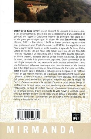 Oratjol de la Serra | 9788492440702 | Girbal Jaume, Eduard | Llibres.cat | Llibreria online en català | La Impossible Llibreters Barcelona