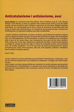 Anticatalanisme i antisionisme, avui | 9788493774011 | Renyer, Jaume | Llibres.cat | Llibreria online en català | La Impossible Llibreters Barcelona