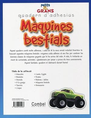 Màquines bestials amb més de 60 adhesius reutilitzables | 9788498255263 | Riambau, Núria | Llibres.cat | Llibreria online en català | La Impossible Llibreters Barcelona