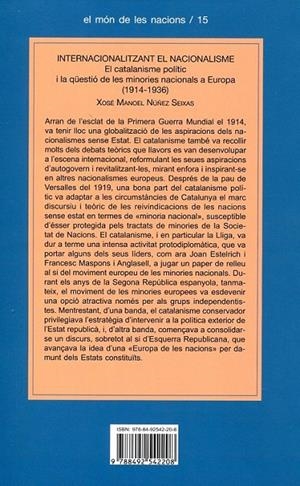 Internacionalitzant el Nacionalisme. El catalanisme polític i la qüestió de les minories nacionals a Europa (1914-1936) | 9788492542208 | Núñez Seixas, Xosé Manoel | Llibres.cat | Llibreria online en català | La Impossible Llibreters Barcelona