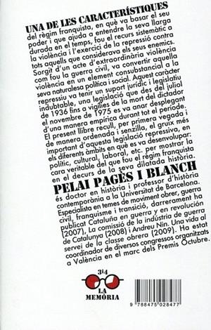 Les lleis repressives del franquisme (1936-1975) | 9788475028477 | Pagès i Blanch, Pelai | Llibres.cat | Llibreria online en català | La Impossible Llibreters Barcelona